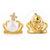 Pearl Essentials Elira Crown Pearl CZ Stud Earrings