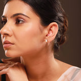 Pearl Essentials Elira Crown Pearl CZ Stud Earrings