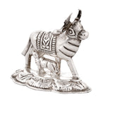 Voylla 92.5 Sterling Silver Kamdhenu Sacred Cow Idol