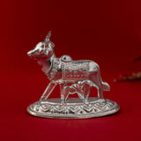 Voylla 92.5 Sterling Silver Kamdhenu Sacred Cow Idol