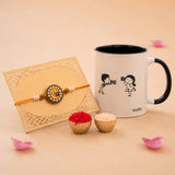 Designer Rakhi Gift Set with Printed Coffee Mug
