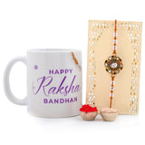 Traditional Rakhi Gift Set with Happy Raksha Bandhan Mug