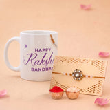 Traditional Rakhi Gift Set with Happy Raksha Bandhan Mug