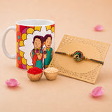 Traditional Peacock Rakhi Combo Set With Mug For Brother