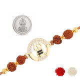 Rudraksha Shubh Samriddhi Silver Coin Rakhi Box