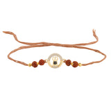 Rudraksha Shubh Samriddhi Silver Coin Rakhi Box