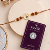 Rudraksha Shubh Samriddhi Silver Coin Rakhi Box
