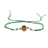 Ganesha Green Thread Rakhi