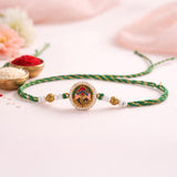 Ganesha Green Thread Rakhi
