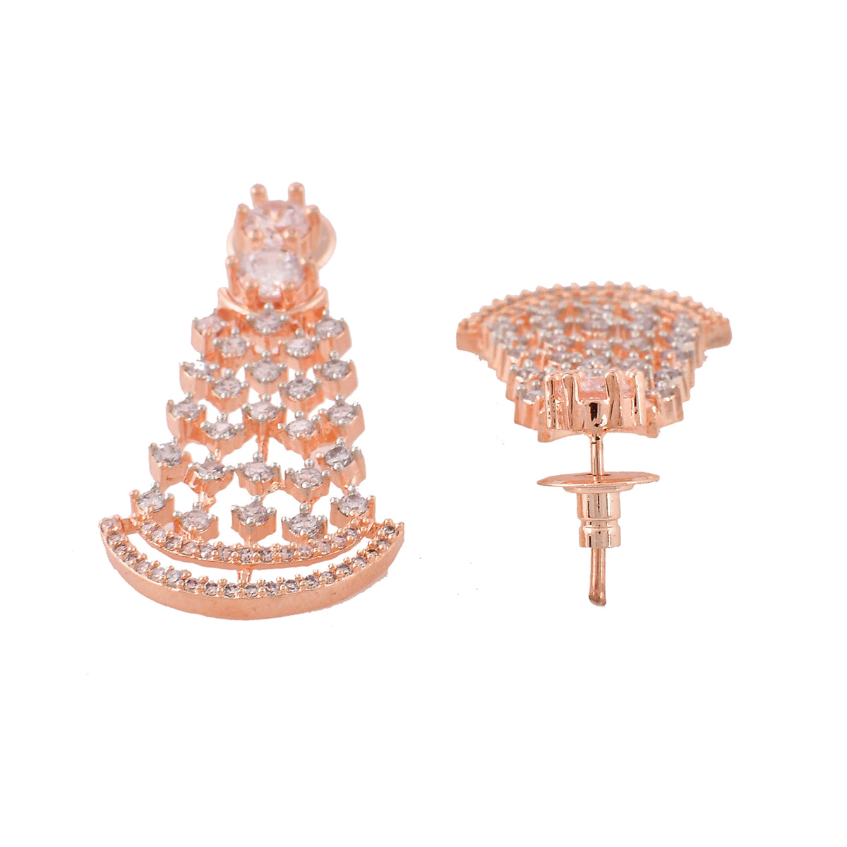 Sparkling Elegance CZ Filigree Waterfall Jewellery Set