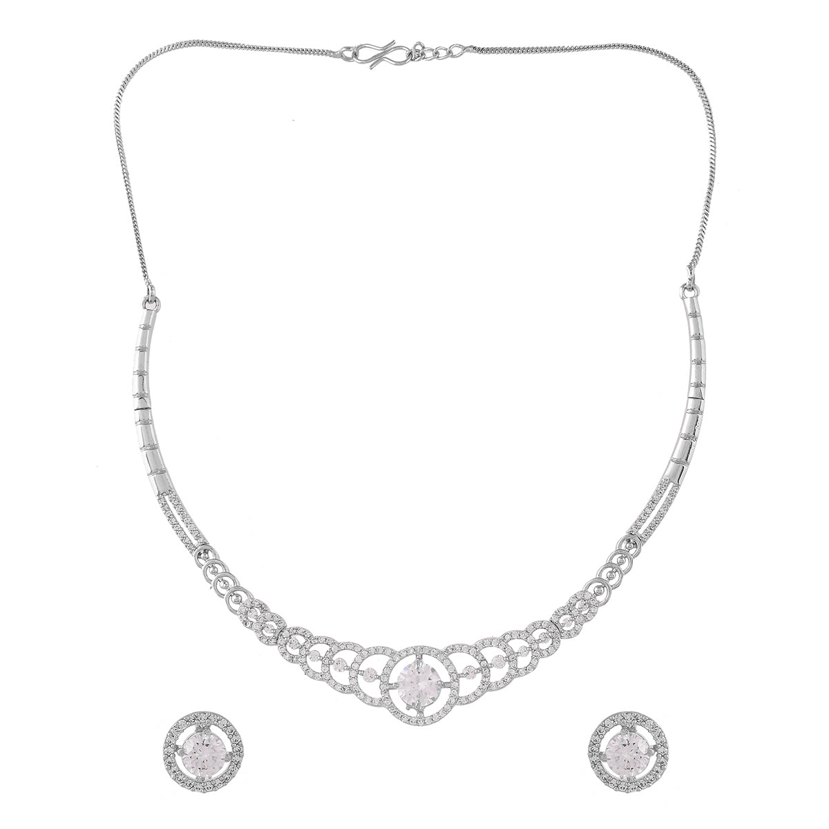 Sparkling Elegance Round Cut CZ Jewellery Set