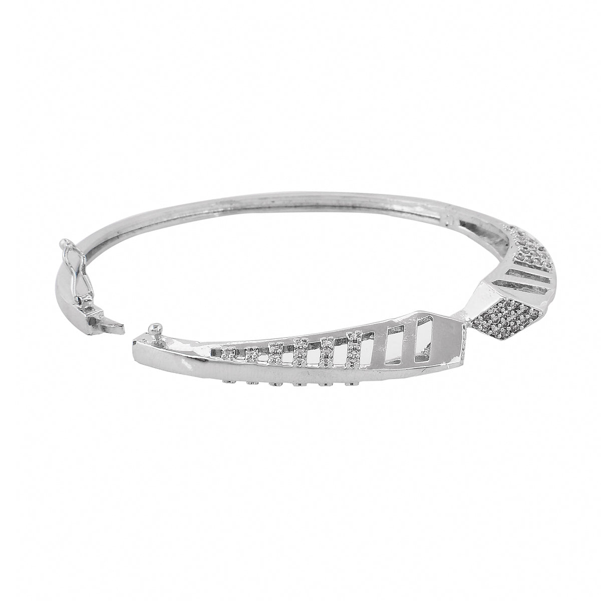 Sparkling Elegance Diamond Cut CZ Adjustable Bracelet