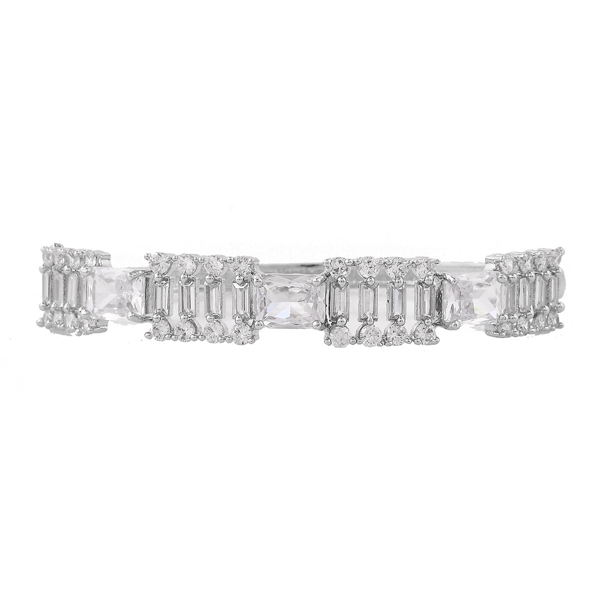 Sparkling Elegance Rectangle Cut CZ Bracelet