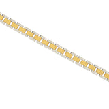 Signature Axis Dual Tone Link Mens Bracelet