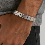 Signature Zenith Silver Link Mens Bracelet