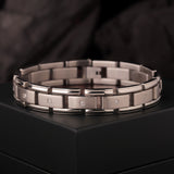 Signature Matrix Silver Link Mens Bracelet