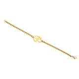 Signature Om Gold Link Mens Bracelet