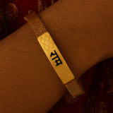 Signature Divine Gold Cuff Mens Bracelet