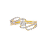 Gold Elegance Elara CZ Statement Ring