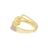Gold Elegance Elara CZ Statement Ring