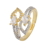 Gold Elegance Vines Statement Ring