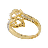 Gold Elegance Vines Statement Ring