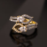 Gold Elegance Vines Statement Ring