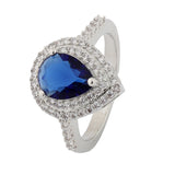 Sparkling Elegance Sapphire Glow Statement Ring