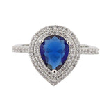 Sparkling Elegance Sapphire Glow Statement Ring