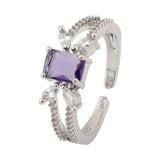 Sparkling Elegance Midnight Glow Statement Ring