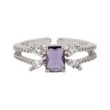 Sparkling Elegance Midnight Glow Statement Ring