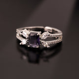 Sparkling Elegance Midnight Glow Statement Ring