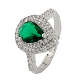 Sparkling Elegance Emerald Dew Statement Ring