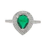 Sparkling Elegance Emerald Dew Statement Ring