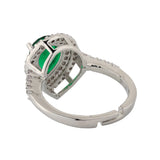Sparkling Elegance Emerald Dew Statement Ring
