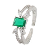 Sparkling Elegance Emerald Harmony Statement Ring