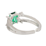 Sparkling Elegance Emerald Harmony Statement Ring