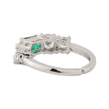Sparkling Elegance Emerald Radiance Statement Ring