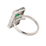 Sparkling Elegance Emerald Frame Statement Ring