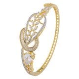 Gold Elegance Diva Knot Cz Bracelet