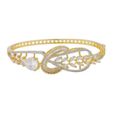 Gold Elegance Diva Knot Cz Bracelet