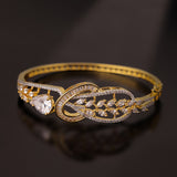 Gold Elegance Diva Knot Cz Bracelet