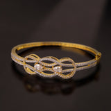 Gold Elegance Amara Knot Cz Bracelet