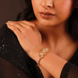 Gold Elegance Amara Knot Cz Bracelet