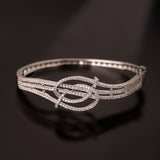 Sparkling Elegance Luminara Knot American Diamond Bracelet