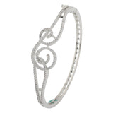 Sparkling Elegance Serene Swirl American Diamond Bracelet
