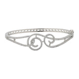 Sparkling Elegance Serene Swirl American Diamond Bracelet