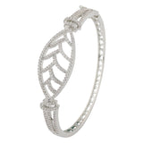 Sparkling Elegance Aural Leaf American Diamond Bracelet