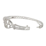 Sparkling Elegance Aural Leaf American Diamond Bracelet