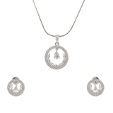 Sparkling Elegance Crystal Halo Pendant Set